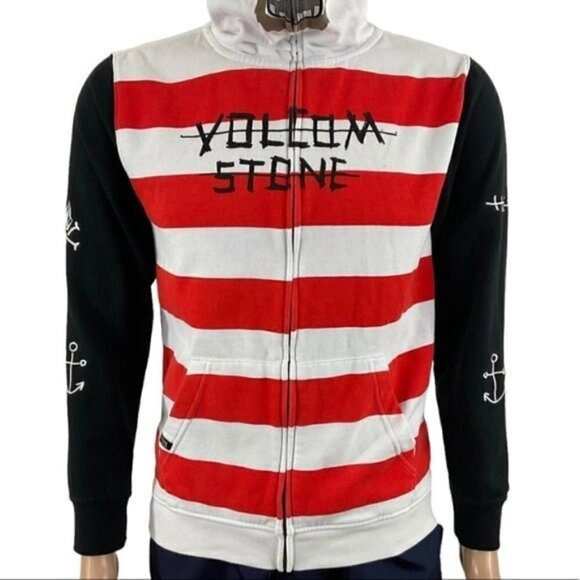 Volcom Fear Slim Pirate Full Zip Hoodie size XL Boys - Picture 3 of 11